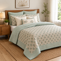 Sage Trellis Floral AC Quilt (Set) — King 108x108