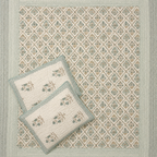 Sage Trellis Floral AC Quilt (Set) — King 108x108