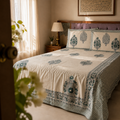 Surkhi Jaipur Hand Block Print Bageecha Bloom Cotton Bedsheet – King