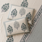 Surkhi Jaipur Hand Block Print Bageecha Bloom Cotton Bedsheet – King